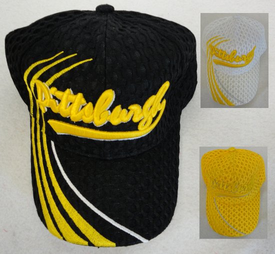 AIR Mesh Pittsburgh Hat [3 Stripes on Bill]